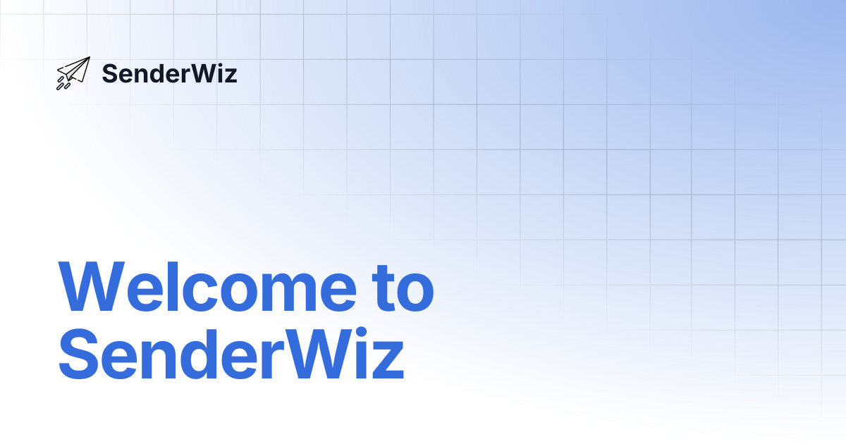 Welcome to SenderWiz | SenderWiz